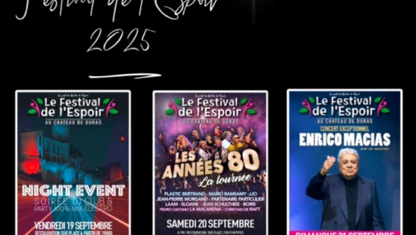 Festival de l'espoir 2025 - Concerts tout public - Soirée DJ Night Event - Les années 80 la Tournée - Enrico Macias